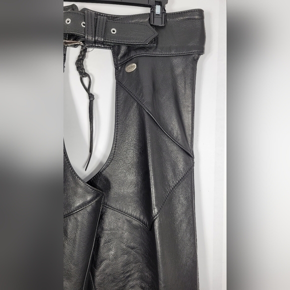 Vintage Harley-Davidson Leather Chaps Pants #569 Size L - Picture 7 of 16